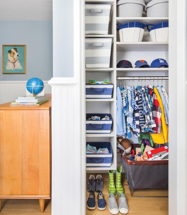 Children's Closet space with toys and shoes