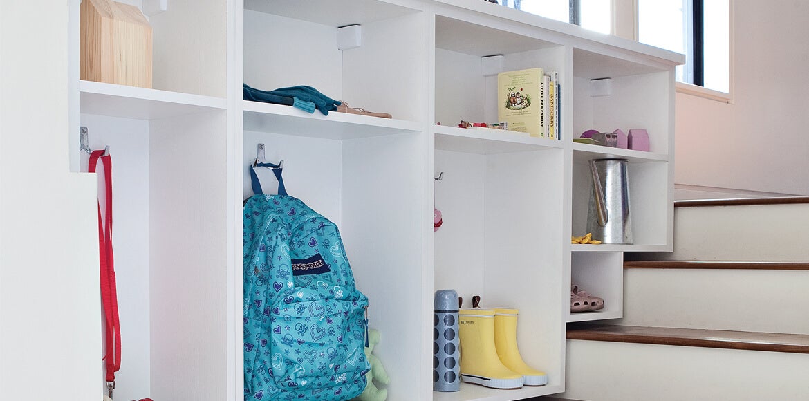 White Mudroom Cubby System