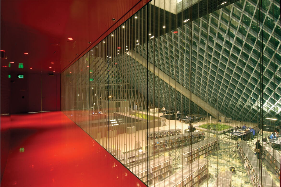 Inside of the Seattle Public Library