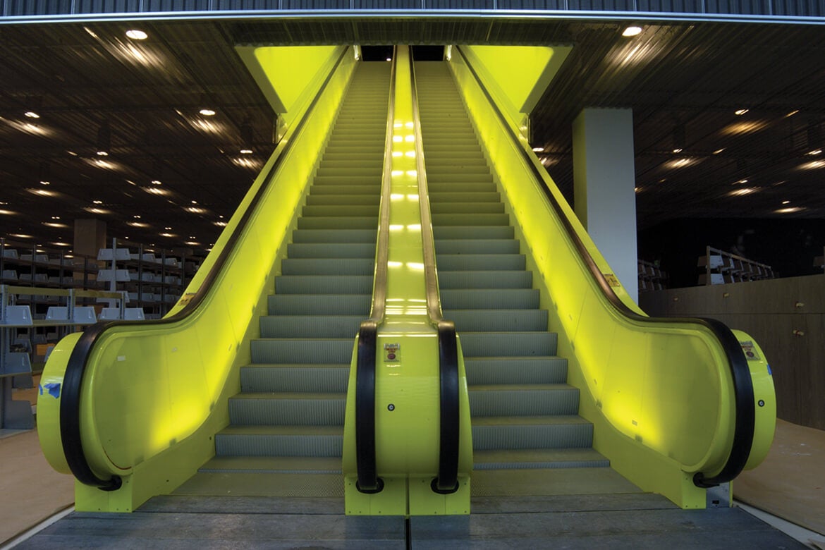 Escalators in the Seattle Public Library