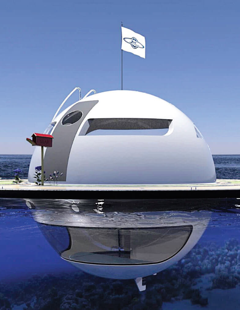 Floating UFO Shaped House