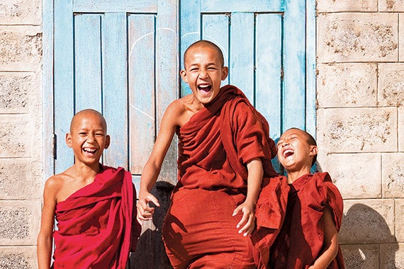 Effervescent Joy with three children smiling and laughing