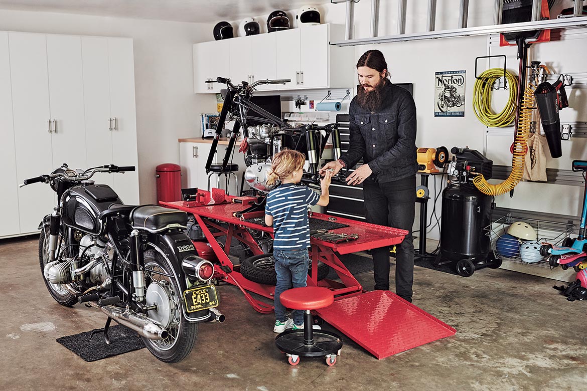 Nash Family Mixing it Up Working on Motorcycles