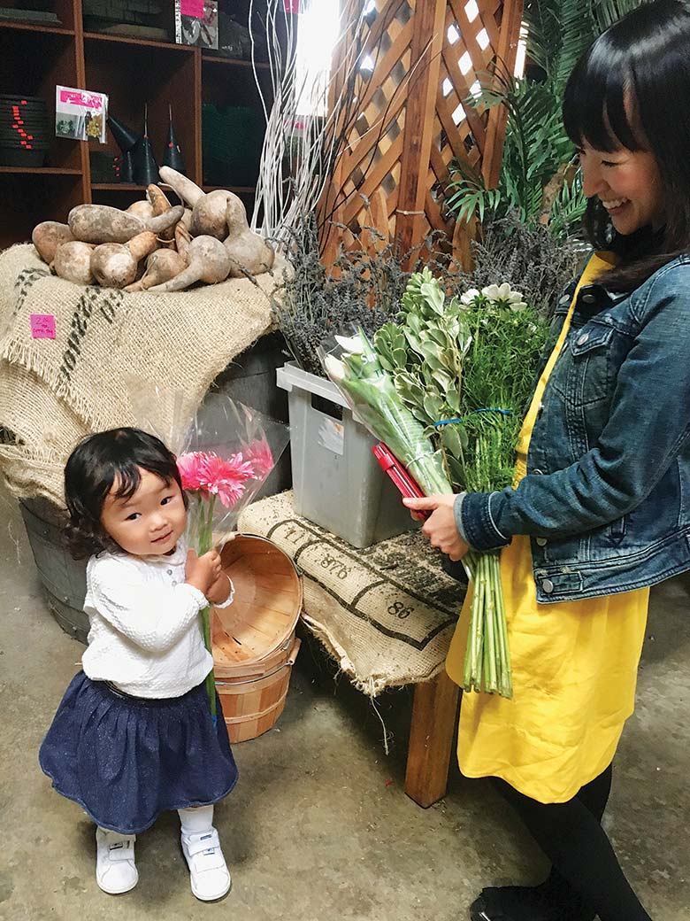 Marie Kondo and Miko in Market