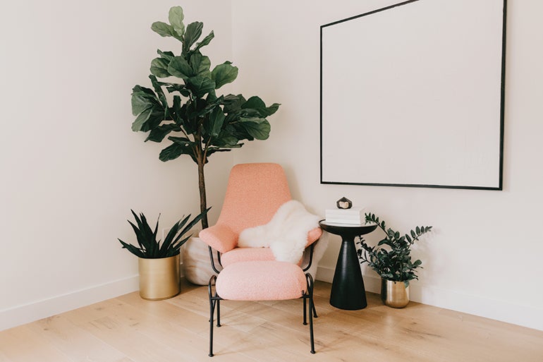 Light pink chair